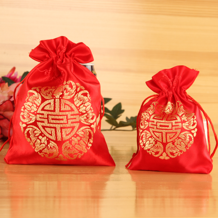 Chinese creative candy box Wedding gift Candy bag Wedding wedding supplies Tapestry bag Hand-held