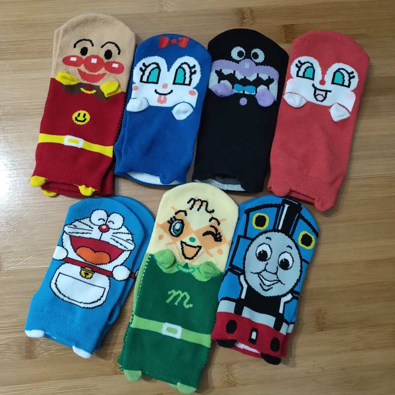 Full 39 original single-sided bag red bean Superman socks solid cartoon parenting socks pure cotton socks