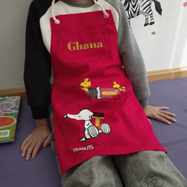 Export Foreign Trade Days Single Cartoon Cute History Nubi Apron Red Sleeveless Drawing Apron Anti Dirty Anti-Fouling Hood Suit