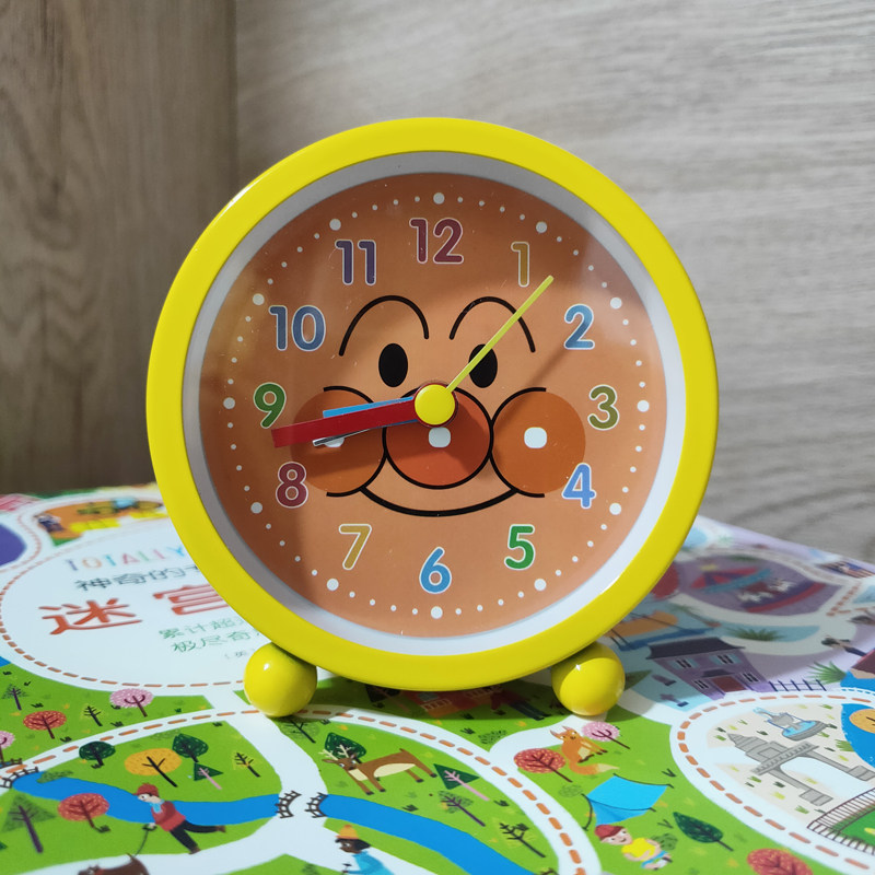 Cartoon Bread Superman Small Alarm Clock Children Boy Girl Bedroom Students Wake Up Wake-up Alarm Bell Electronic Clock