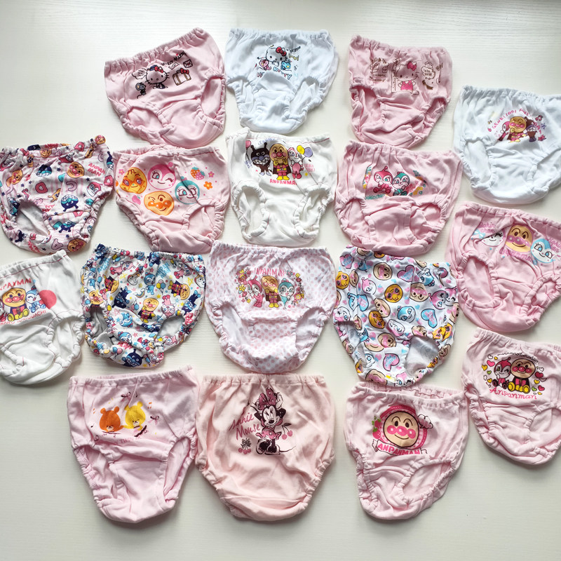 Export Japan Foreign trade Original single-sided bag large face Superman Underpants girl baby Children pure cotton close-fitting triangular underwear