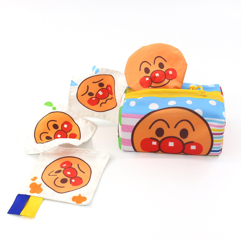 ~ Cartoon Bread Superhuman Cloth Art Toilet Paper Box Tissue Box Baby Appetising Puzzle Toy with loud sounds