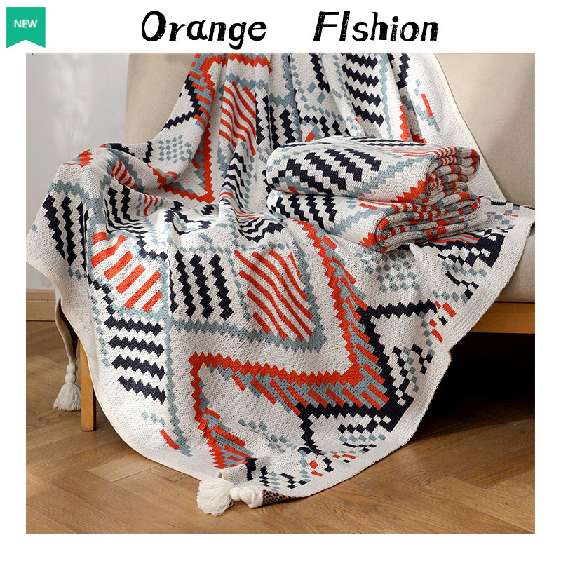 Nordic Bohemian Wind Sofa Blanket Full Cover Blanket National Wind Lap light lavish with wind folk Knitted Streaming Su Blanket