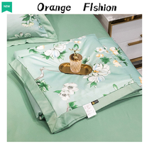 Summer day silk sheets 4 pieces of summer cool quilted by ice silk air conditioning by bed pint spring light extravagant advanced sensual double quilt