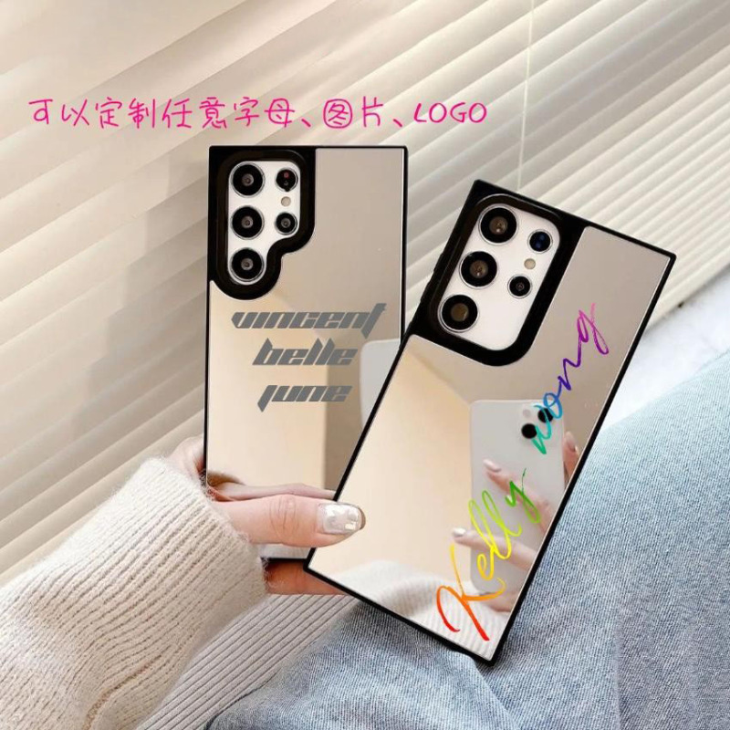 Samsung Mirror Magnetic Custom Phone Case Suitable for Samsungs26Ultra/S26Plus/S25Ultra/S24/S24Ultra/Zflip5/S23Ultra Transparent Case S25