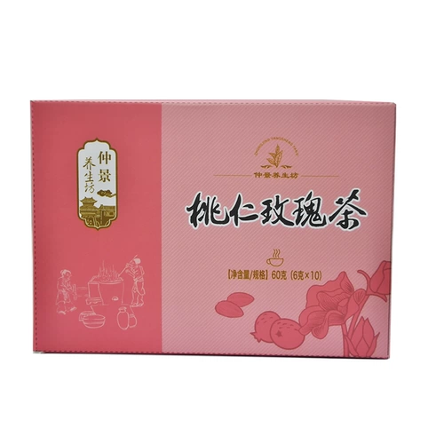 C Zhongjing Square Square Tao Ren Rose Tea 6 грамм*10 мешков офисного домашнего чая пить цветочный чай