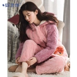 安之伴 Демисезонная стеганая утепленная коралловая бархатная мультяшная зимняя пижама