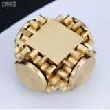 Медный крутящийся металлический кубик Рубика с шестернями, латунный волчок для пальца для спортзала для взрослых, игрушка, пальчиковая игра, антистресс