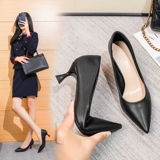 Стюардесса высокие каблуки 2025 г. Новые заостренные пальцы на ногах с тонкими каблуками для карьеры для карьерного офиса, интервью, рабочая обувь для женщин