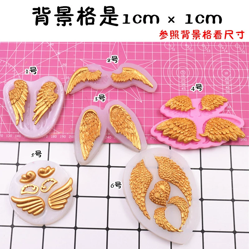 Wings Silicone Khuôn Bộ sưu tập Ultra Light Clay Nhựa Clay Clay Fondant Silicone Khuôn Bánh Trang trí Khuôn - Tự làm khuôn nướng