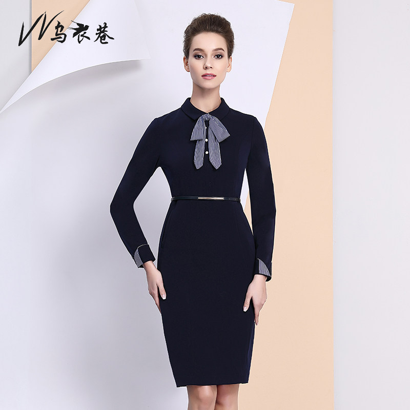 Upper Lane Autumn and Winter Workplace Coloring POLO Link Tie with Butterfly Bow Fashion Workwear Workwear