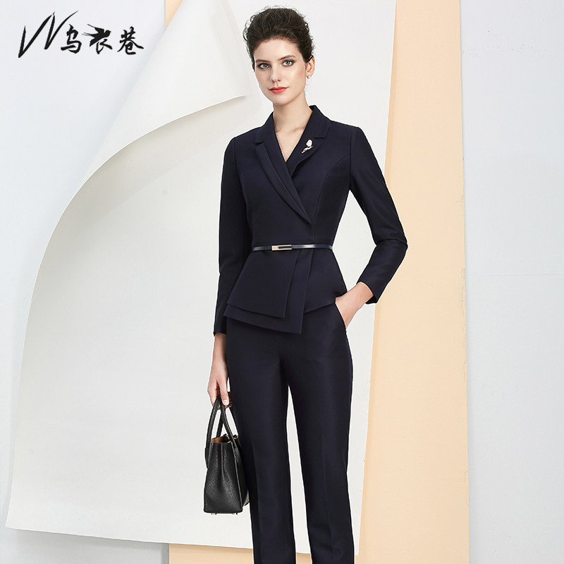 Autumn Winter Career Suit Women Suit Pants Workwear Professional Temperament Goddess Van White Collar Commuter Business President Ol Positive Dress