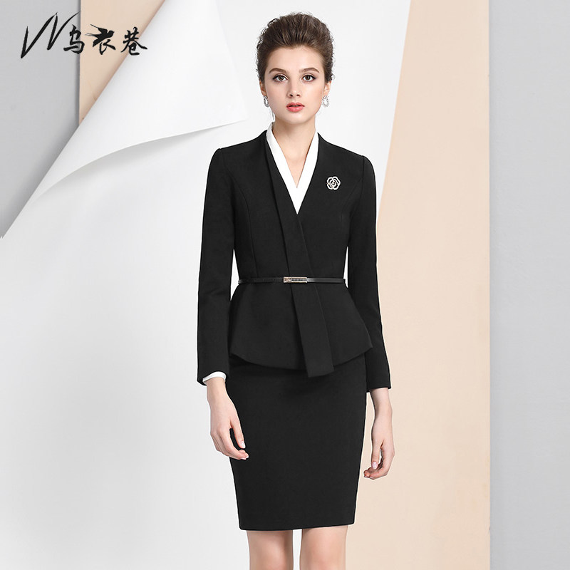 Goddess Fan Career Suite Female Autumn Winter Administrative Business Temperament Work Suit Workplace Work Class Dress Overalls