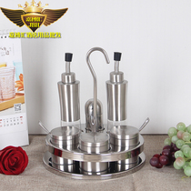 304 stainless steel seasoning tank suit Home Commercial hotel hotel table Self-seasoned oil jug salt tank seasoning