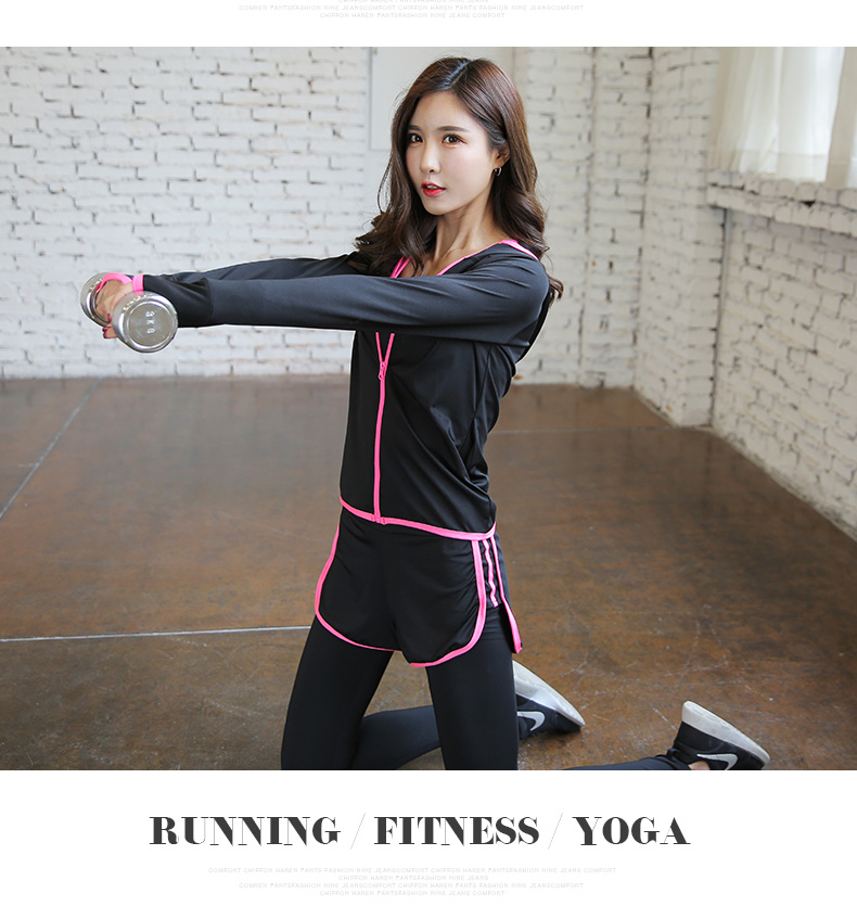 Quần áo thể thao đơn nữ áo sơ mi nữ cộng với áo khoác nhung nữ chạy bộ nhanh khô quần áo tập thể dục chuyên nghiệp buổi sáng chạy bộ quần áo yoga thảm yoga cao su non