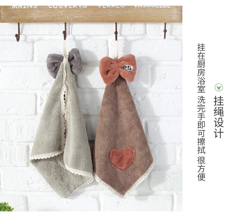 3 phòng tắm sơn trên khăn khăn treo trẻ em khăn thấm bếp dễ thương khăn vải để lau nước - Khăn tắm / áo choàng tắm khăn tắm sợi tre