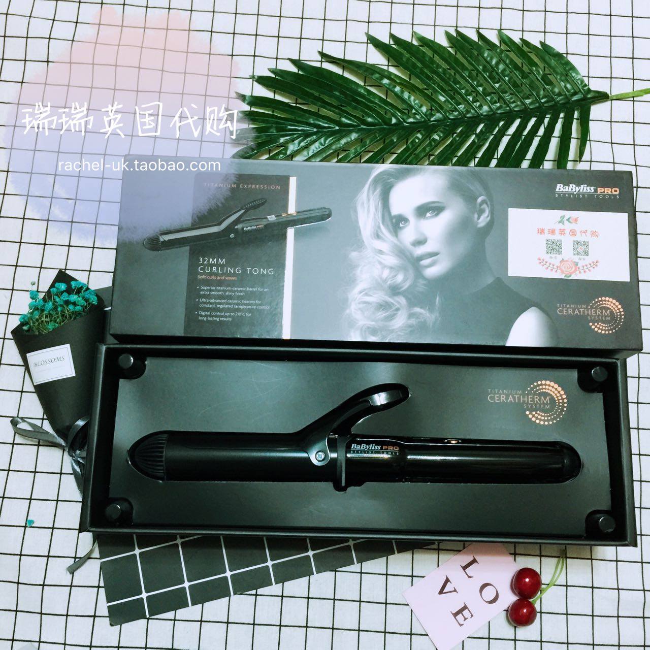 babyliss pro curling tongs 32mm