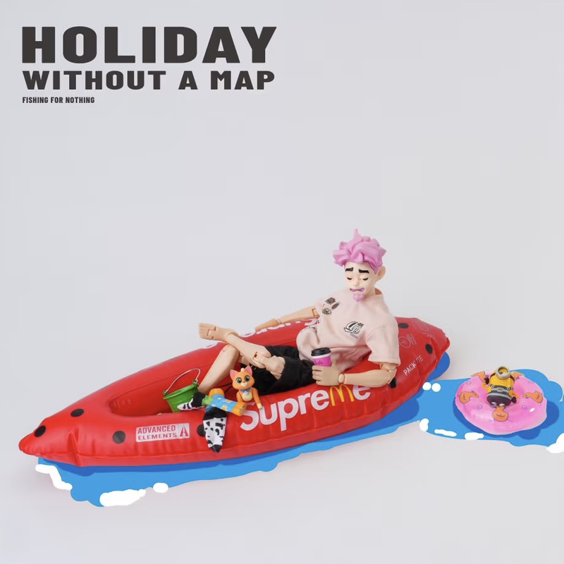 Trendy Doll-Kayak Inflatable Rubber Boat Trickyman12 1/6 in Stock