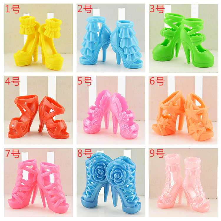 Bánh nướng khuôn 29 cm búp bê phụ kiện phổ quát giày trong khởi động ngắn dép cao gót muffin sân khấu giày loạt các búp bê có khớp