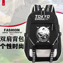 Anime two-dimensional peripheral backpack Tokyo ghoul schoolbag ghoul luminous backpack men and women Jinmuyan students