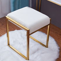 Nordic ins small apartment stool stainless steel modern simple bedroom Net red dressing stool