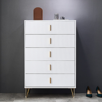 Light extravagance cabinet post-modern simple living room cupboard bedroom storage cabinet side cabinet multi-drawer locker solid wood