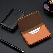 Business simple business card holder mens high-end fashion push-type business card box womens large-capacity business card holder card holder