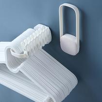 Clothes hanger storage hook wall hanging hole-free home balcony hook clothespins clothes hanger organizer foldable hanger