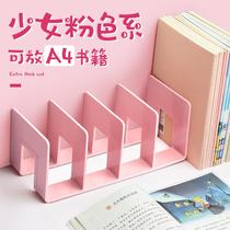 Countertop bookshelf storage rack acrylic partition childrens transparent book storage desktop desk partition layered stand