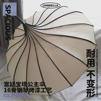 Special offer candy color princess lace pagoda umbrella lady fair and rain umbrella long handle curved hook parasol