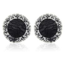 Sexy lace bow round nipple pasties can be used multiple times black ladies temptation accessories underwear sex toys