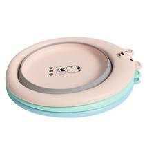 Foldable washbasin newborn baby supplies small washbasin cartoon wash butt and feet 2 children 3 pack