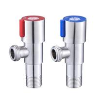 Stainless steel angle valve one in and two out thickened and lengthened universal hot and cold angle valve all-copper triangle valve hot and cold water valve