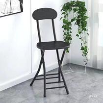 Sturdy simple folding stool adult portable household folding stool office chair round stool stable dining chair chair back chair