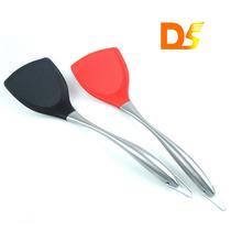 Silicone spatula special non-stick spatula stainless steel handle temperature-resistant silicone spoon cooking spatula soup spoon