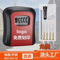 Password key box decoration temporary construction site homestay home punch-free cat eye anti-theft door key password lock