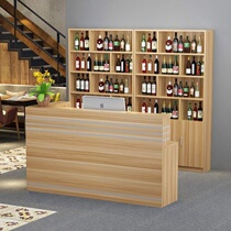 Hotel bar front desk dress shop retro counter commercial floor-to-ceiling wine cabinet combination modern and simple corner