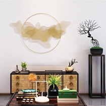 Hair Chinese living room wall gold three-dimensional mountain shadow wall decoration room wrought iron wall hanging homestay creative wall hollow hanging