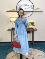  A319 embroidery High-end embroidery silk satin early autumn jacket