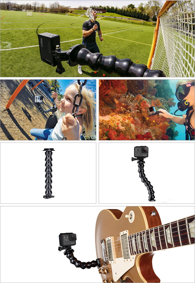 GoPro Gooseneck uốn cong cong cổ HERO5 6 thể thao phụ kiện máy ảnh