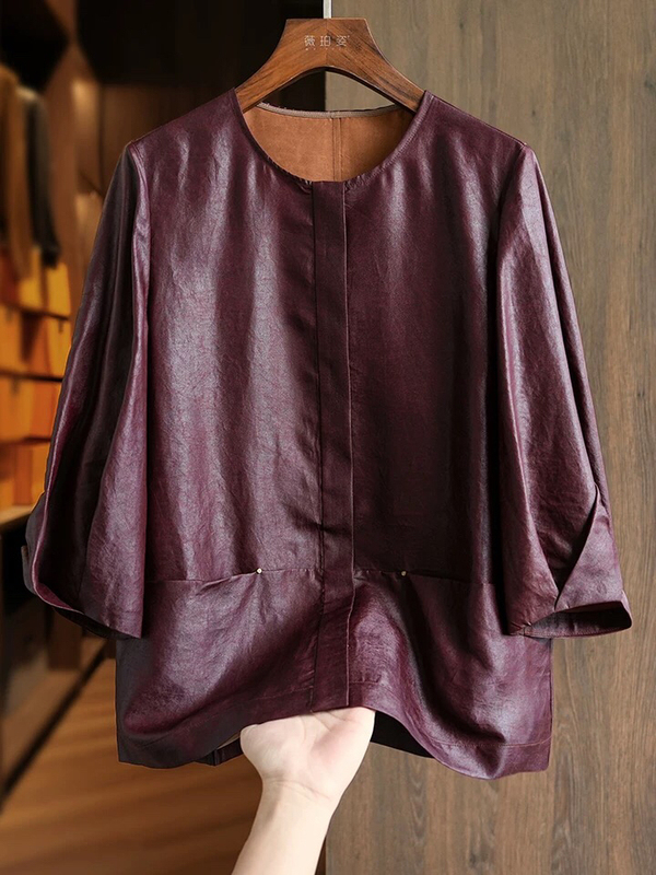 2025 Spring and Summer New Chinoiserie Round Neck Cloud Water Zen Heart Turtle Cracked Fragrant Cloud Yarn/Red Cloud Yarn Three-Quarter Sleeve Shirt Jacket