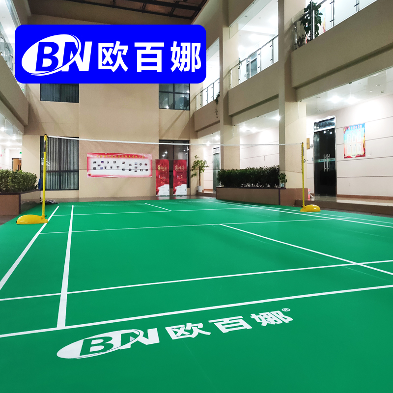 Obana badminton court floor rubber indoor arena dedicated whole piece of non-slip floor mat pvc plastic sports floor