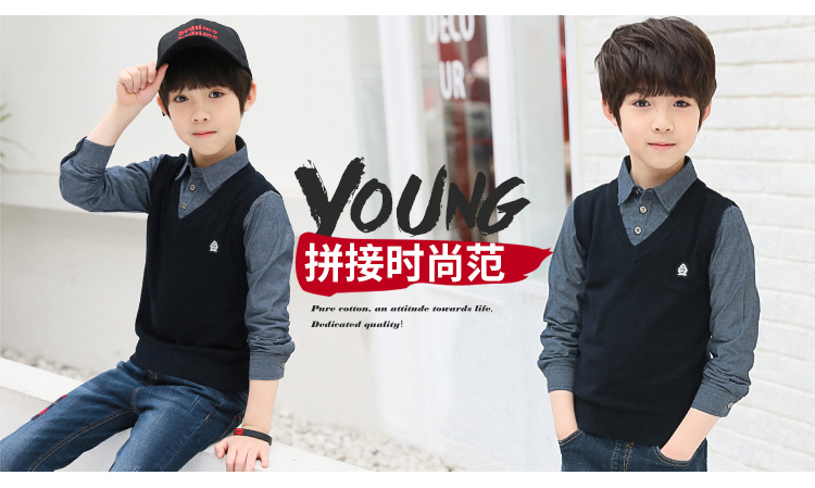 Qiao Mi Rabbit Trẻ em mặc áo sơ mi cotton dài tay đứng cổ áo 2018 mùa xuân và mùa thu mới mặc áo sơ mi mỏng vừa và lớn cho trẻ em áo sơ mi bé gái mùa đông