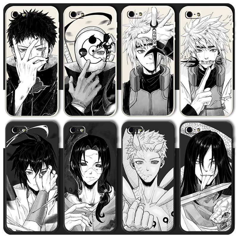 Apple 5 Mobile Phone Case Naruto Apple 5S Anti-Fall Protective Case A1533 Youth Minato Six Paths Obito Sasuke
