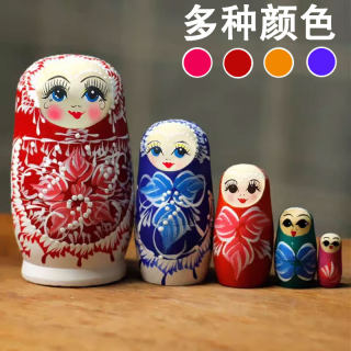 Special offer hand-painted Russian matryoshka doll 5 layers