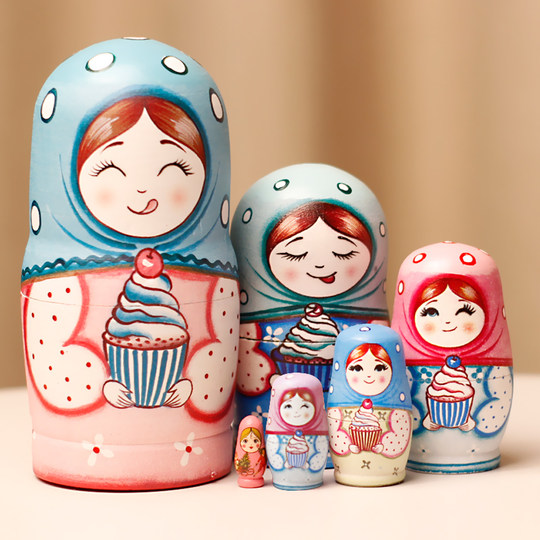New featured Russian matryoshka doll 6 layers