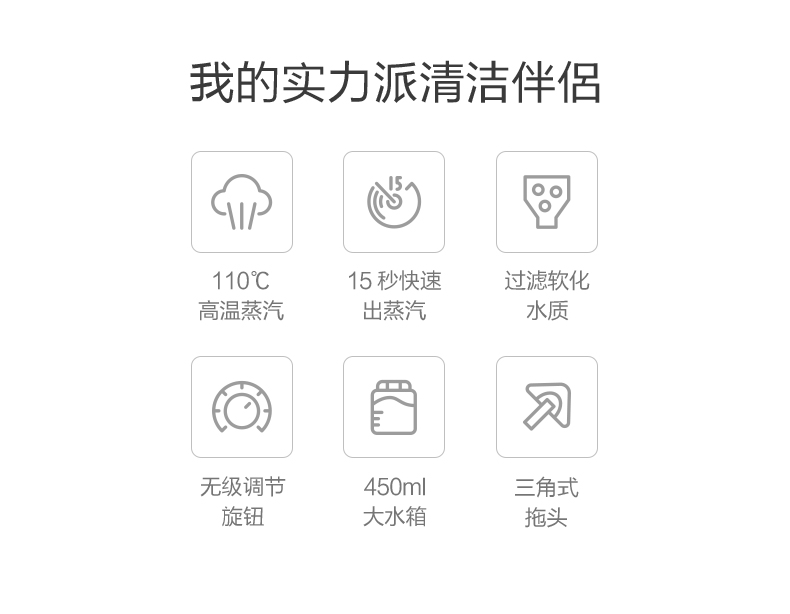 苏泊尔 多功能高温蒸汽拖把 擦地机 图3