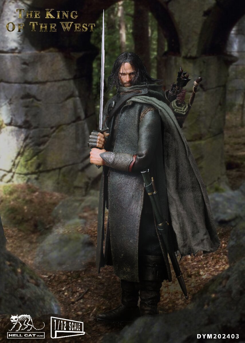 Hell Cat 1/12 The Lord of the Rings Aragorn Action Figure In Stock