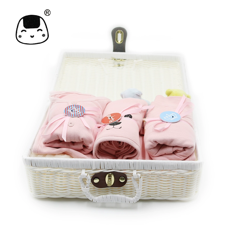 Tangbaby hộp quà tặng cho trẻ sơ sinh mùa xuân và mùa hè Quần áo cotton hữu cơ 0-3 tháng cho bé hộp quà - Bộ quà tặng em bé