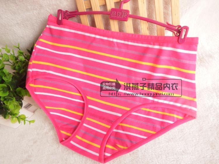 Ai Ni Cai 2180 sọc đồ lót nữ kích thước lớn ở eo cao cộng với phân bón để tăng 160 kg chất béo MM có thể mặc quần lót nam